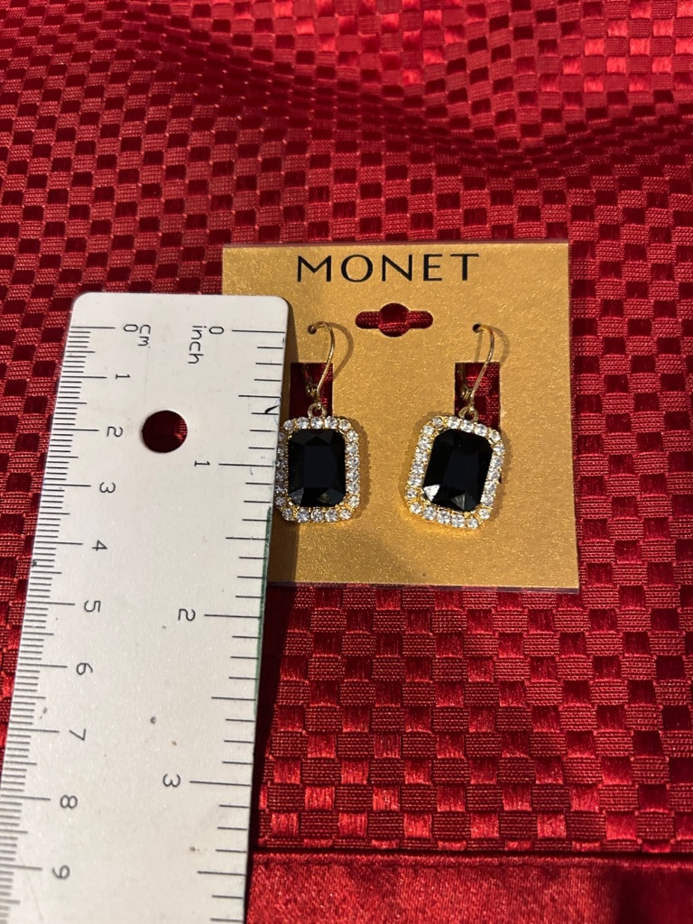 Monet Black and Gold Crystal Bracelet & Earrings Set - Picture 3 of 4
